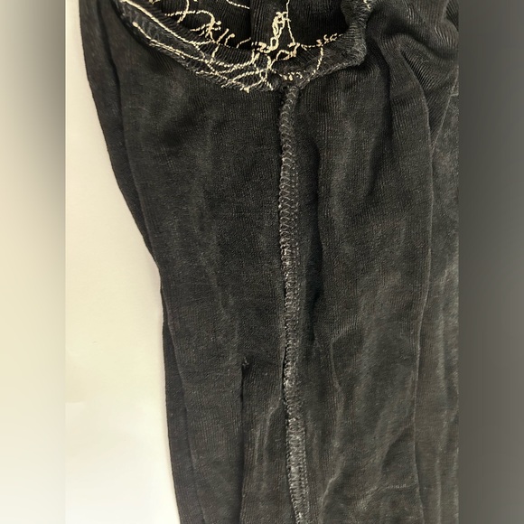 New Vikki Bi Top Black Beige Floral Pattern Sleeveless size OX made in USA - Picture 12 of 16